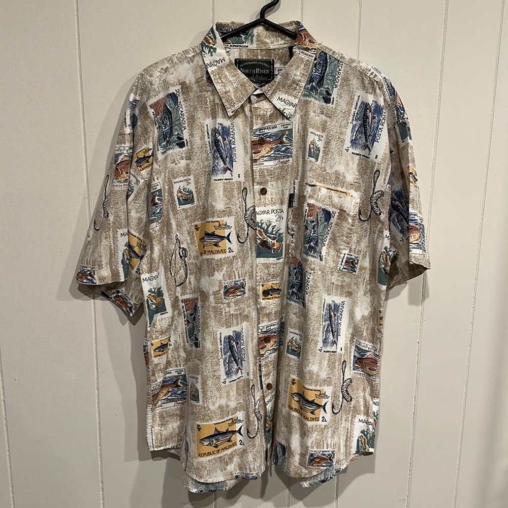 North River Outdoors Short Sleeve Button Down Fishing Shirt